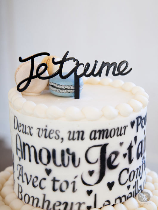 Je t'aime - Cake Topper