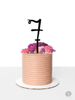 # 7 - Cake Topper - Black Acrylic