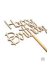 Happy Birthday - Cake Topper - Wood