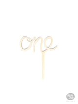 One - Cake Topper - Wood