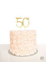 # 50 - Gold Mirror Cake Topper - Acrylic
