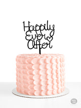 Happy Birthday - Cake Topper - Black Acrylic