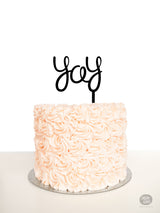 Yay - Cake Topper - Black Acrylic