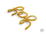 Yay - Cake Topper - Gold Glitter Acrylic