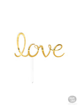 Love - Cake Topper - Gold Mirror Acrylic