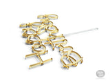 Happy Birthday - Cake Topper - Gold Mirror Acrylic