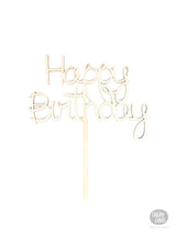 Happy Birthday - Cake Topper - Wood